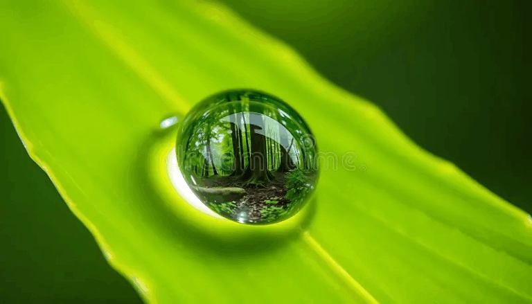 Forest in a Dew Drop Photo Sparks Reflection on Nature’s State